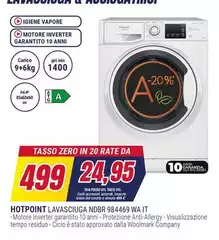Hotpoint - Lavasciuga NdbR 984469WA IT