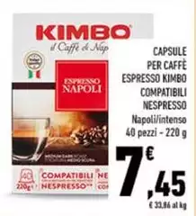 Kimbo - Capsule Per Caffè Espresso Compatibili Nespresso
