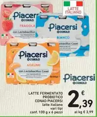 Conad - Latte Fermentato Probiotico Piacersi