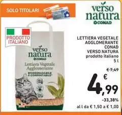 Conad - Lettiera Vegetale Agglomerante Verso Natura