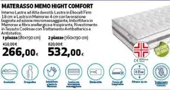 Materasso Memo Hight Comfort