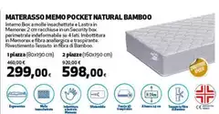 Natural - Materasso Memo Pocket  Bamboo