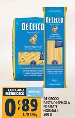 De Cecco - Pasta Di Semola Formati Normali