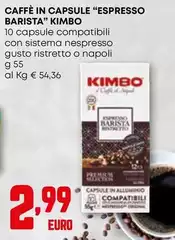 Kimbo - Caffè In Capsule "Espresso Barista"