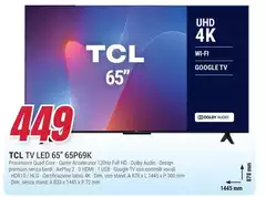 TCL - Tv Led 65" 65P69K