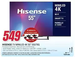 Hisense - Tv Miniled 4k 55" 55U79Q
