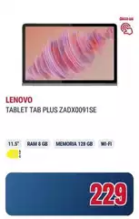 Lenovo - Tablet Tab Plus ZADX0091SE