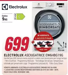 Electrolux - Asciugatrice EW6HB619G