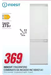 Indesit - Frigorifero Combinato Da Incasso Inc18d021a