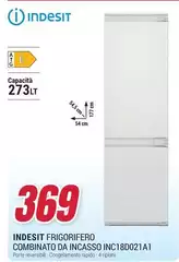 Indesit - Frigorifero Combinato Da Incasso Inc18d021a 1