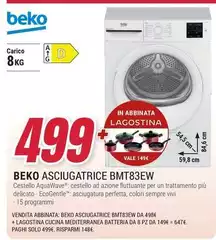 Beko - Asciugatrice Bmt83ew