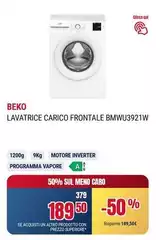 Beko - Lavatrice Carico Frontale BMWU3921W