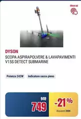 Dyson - Scopa Aspirapolvere & Lavapavimenti V15s Detect Submarine