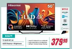 Hisense - Tv Qled 50" 4k Qled Display + Brightness