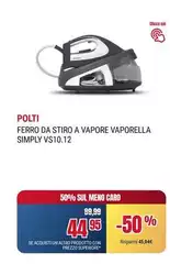 Polti - Ferro Da Stiro A Vapore Vaporella Simply Vs10.12