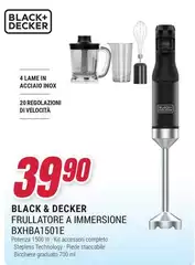 Black & Decker -  Frullatore A Immersione Bxhba150IE