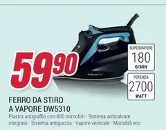 Ferro Da Stiro A Vapore DW5310
