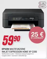 Epson - Multifunzione Inkjet Expression Home Xp-2200
