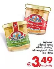 Asdomar - Filetti Di Tonno All'Olio Di Oliva/ Extravergine Di Oliva Bio