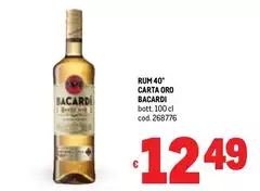 Bacardi - Rum 40° Carta Oro