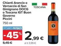 Piccini - Chianti Arancio O Vernaccia Di San Gimignano DOCG O Toscana IGT Buon Governo