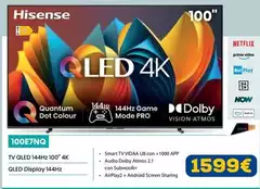 Hisense - Tv Qled 144hz100 4k Qled Display 144hz