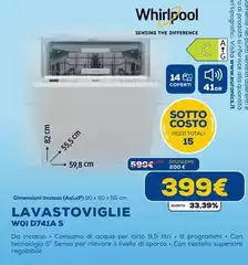Whirlpool - Lavastoviglie WOID D7410A S