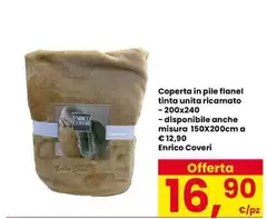 Coveri - Coperta In Pile Flanel Tinta Unita Ricamato