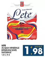 Lete - Acqua Minerale Effervescente Naturale