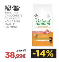 Natural Trainer - Sensitive Crocchette Cane Adult Mini Maiale Salmone