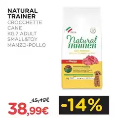 Natural Trainer - Crocchette Cane Adult Small&Toy Manzo