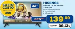 Hisense - Smart Tv 32" Led Hd 32e43nt