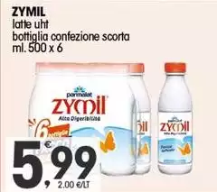 Parmalat - Zymil Latte Uht Bottiglia Confezione Scorta