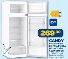 Candy - Frigorifero Doppia Porta Da Incasso Celdp2450h