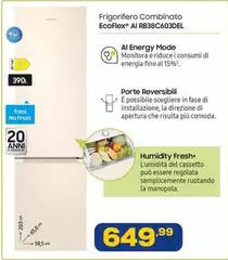 Samsung - Frigorifero Combinato Ecoflex AI RB38C603DEL