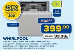 Whirlpool - Lavastoviglie Da Incasso - W0ID74IAS