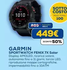 Garmin - Sportwatch Fenix 7x Solar