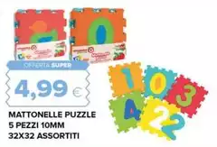 Mattonelle Puzzle 5 Pezzi 10mm 32x32