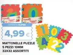 Mattonelle Puzzle 5 Pezzi 10mm 32x32 Assortiti