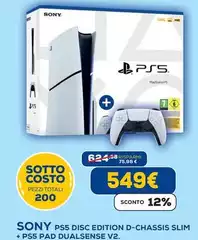 Sony - PS5 Disc Edition D-Chassis Slim + PS5 Pad Dualsense V2