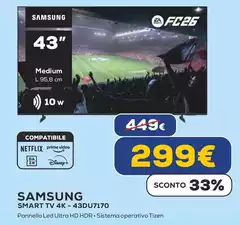 Samsung - Smart Tv 4K 43DU7170