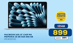 Macbook AIR 13" M4 Memoria 16 GB Ssd 256GB (MCG6TA)