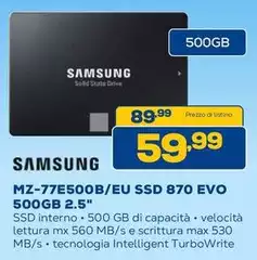 Samsung - Mz-77e500b/eu Ssd 870 Evo 500gb 2.5"