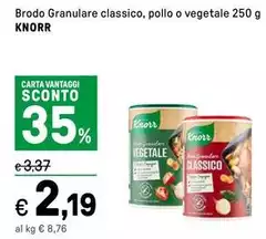 Knorr - Brodo Granulare Classico, Pollo O Vegetale
