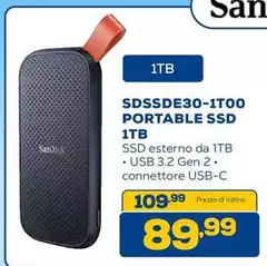 Sdssde30-1t00 Portable Ssd 1tb