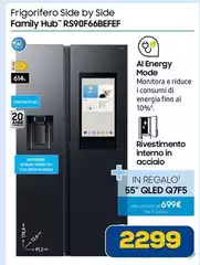 Sony - Frigorifero Side By Side Family HubTMTMTM RS90F66BEEFEF