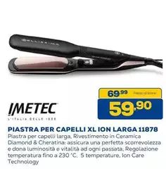 Imetec - Piastra Per Capelli Xl Ion Larga 11878
