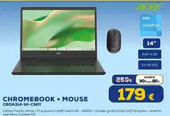 Acer - Chromebook + Mouse CBOA314-1H-C5GY