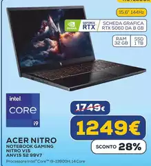 Acer - Nitro Notebook Gaming Nitro V15 ANV15 52 99V7 