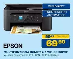 Epson - Multifunziona Inkjet 4-1 Wf-2910dwf